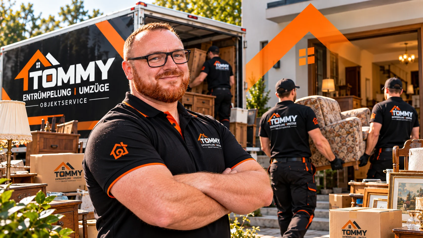 TOMMY-Team bei einem Firmenumzug in einem Büro